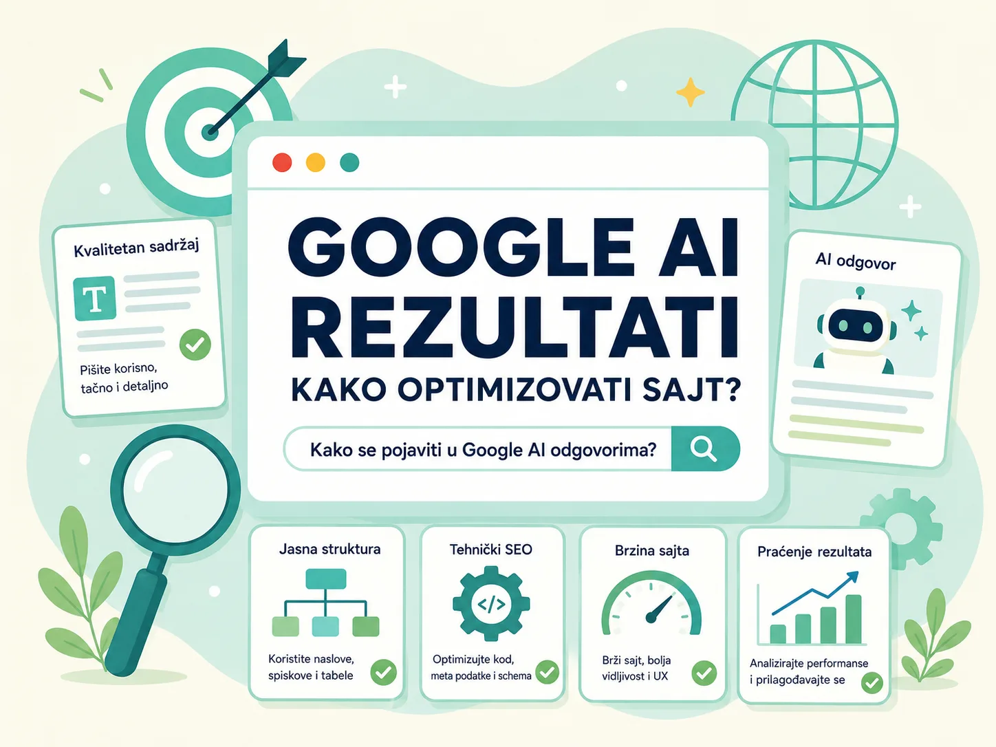 Optimizacija sajta za Google AI rezultate i AI pretragu