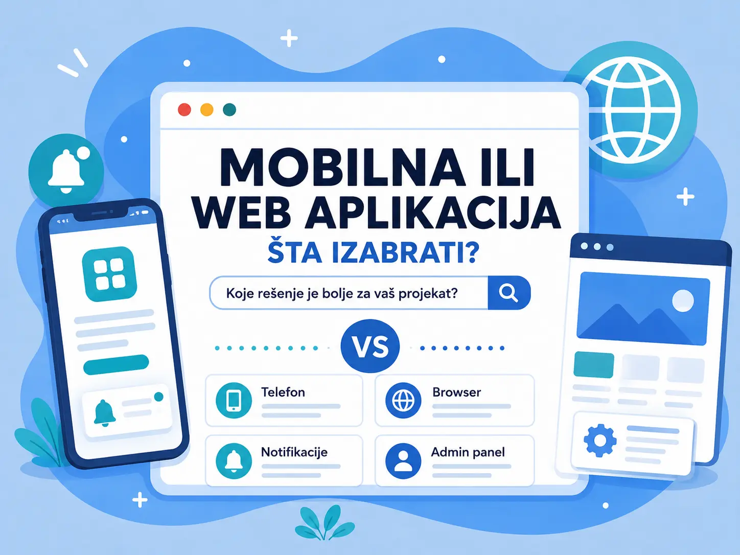 Poređenje mobilne i web aplikacije