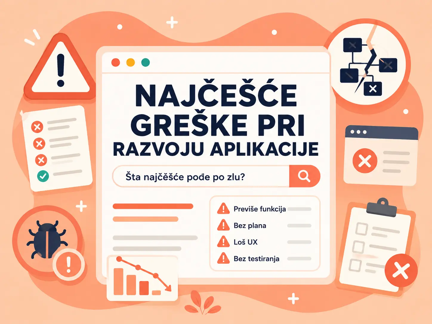 Najčešće greške tokom razvoja mobilne i web aplikacije