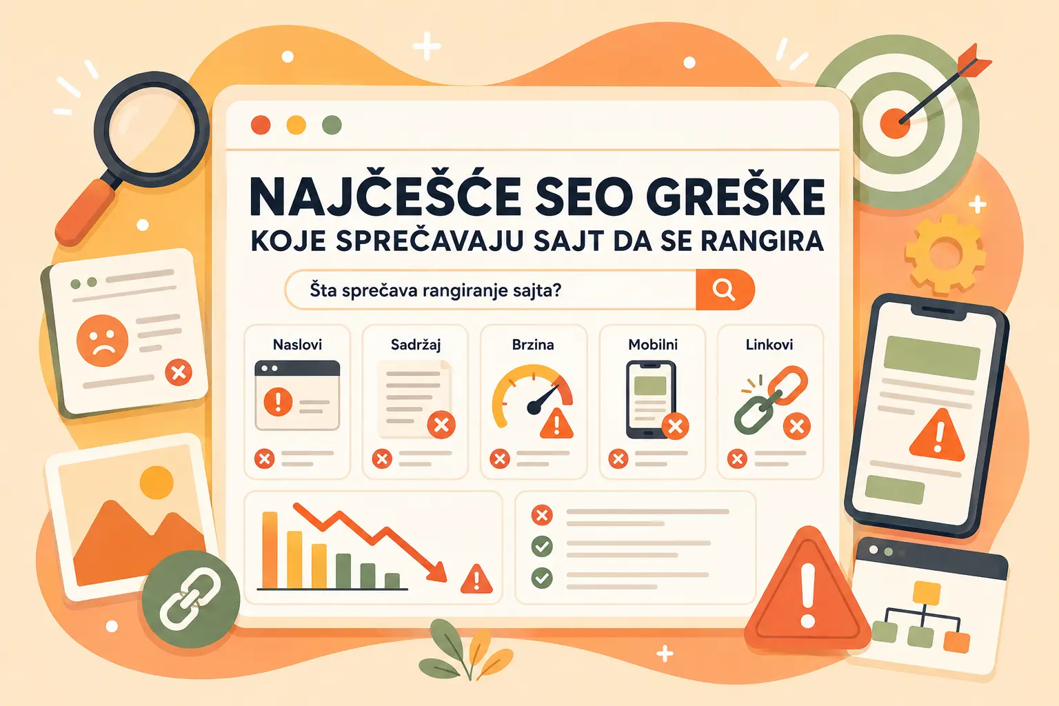 Najčešće SEO greške koje sprečavaju rangiranje sajta na Googleu